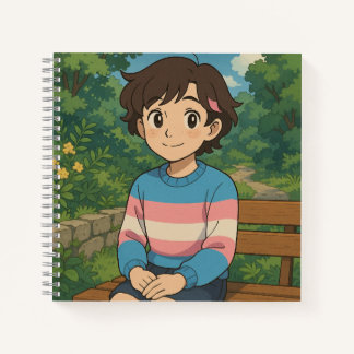 Carnet Drapeau Transgenre Personnage d'anime | LGBTQIA+
