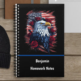 Carnet Drapeau USA Rouge Blanc Bleu Patriotique Aigle et