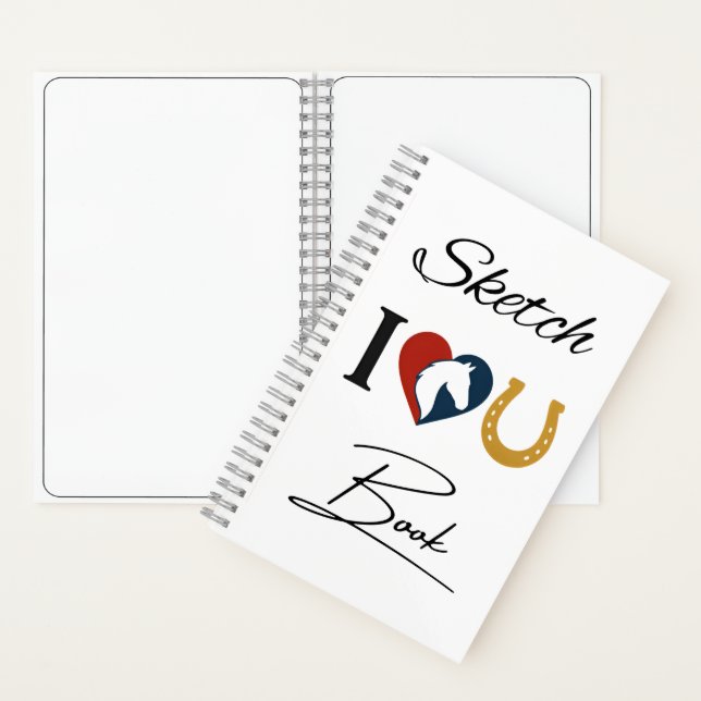 Carnet Drawing Sketchbook for Horse Lovers – Blank Pages (À l'intérieur)