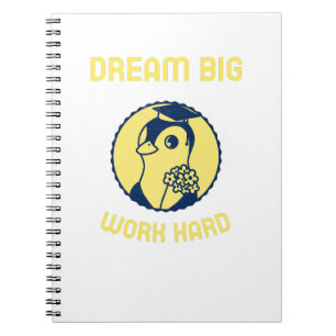 Carnet Dream Big Work Hard Motivational Retour à l'école