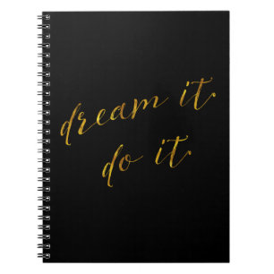 Carnet Dream It Do Citation Faux Gold Foil Citations Spar