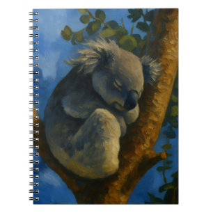 Carnet Dreaming in the Eucalyptus - Sleeping Koala Art