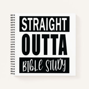 Carnet DROIT OUTTA BIBLE ÉTUDE Citation Christian & Verse