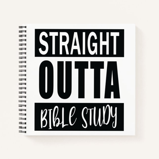 Carnet DROIT OUTTA BIBLE ÉTUDE Citation Christian & Verse (Devant)