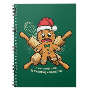 Carnet Drôle "Bataille dure" Gingerbread Homme Noël