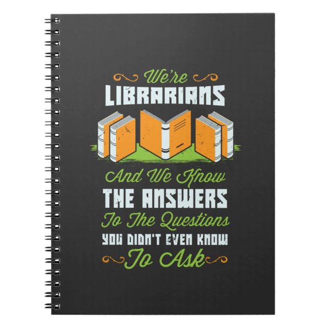 Carnet Drôle cadeau bibliothécaire (Devant)