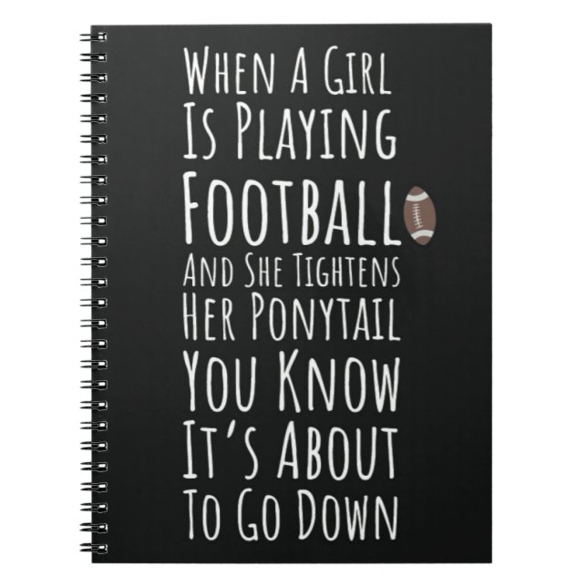 Carnet Drôle cadeau de football d'automne pour les filles (Devant)