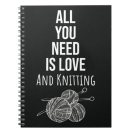 Carnet Drôle cadeau de Tricot pour Knitter Typographie po