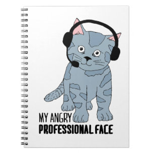 Carnet Drôle Chat souriant professionnel Epic Sarcastique