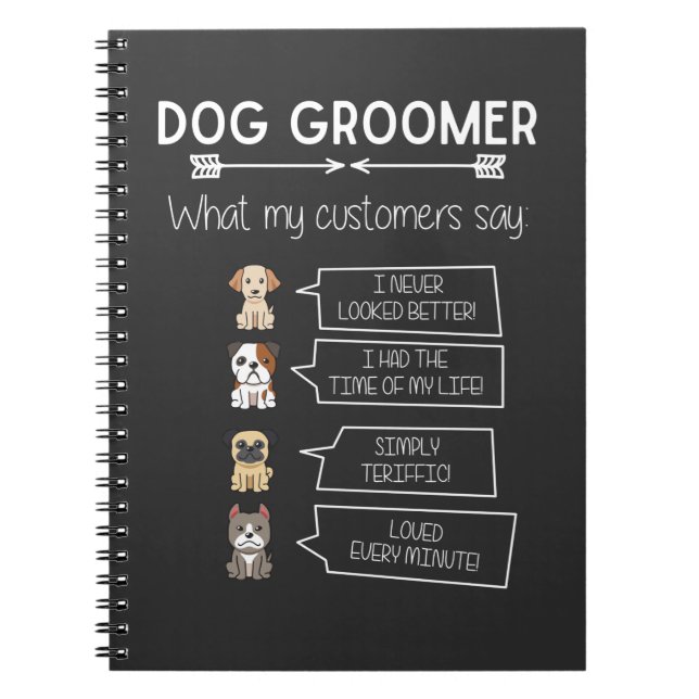 Carnet Drôle Chien Grooming Humoristique Chiot Groomer Am (Devant)
