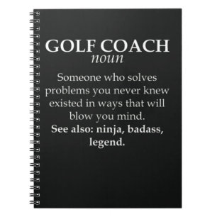 Carnet Drôle Coach Golf Cadeaux Pour Instructeur Trainer