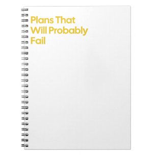 Carnet drôle de "plans qui échouent"