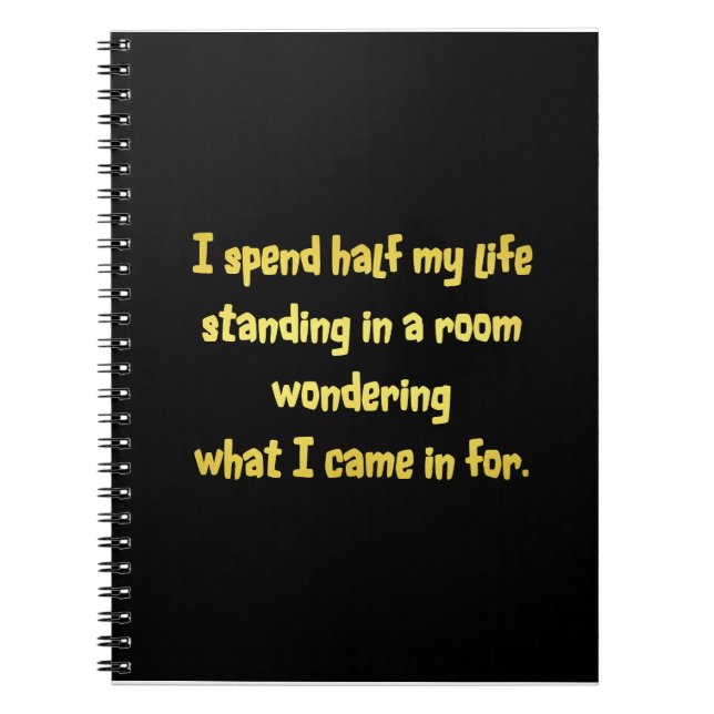 Carnet Drôle debout dans une blague de chambre (Devant)