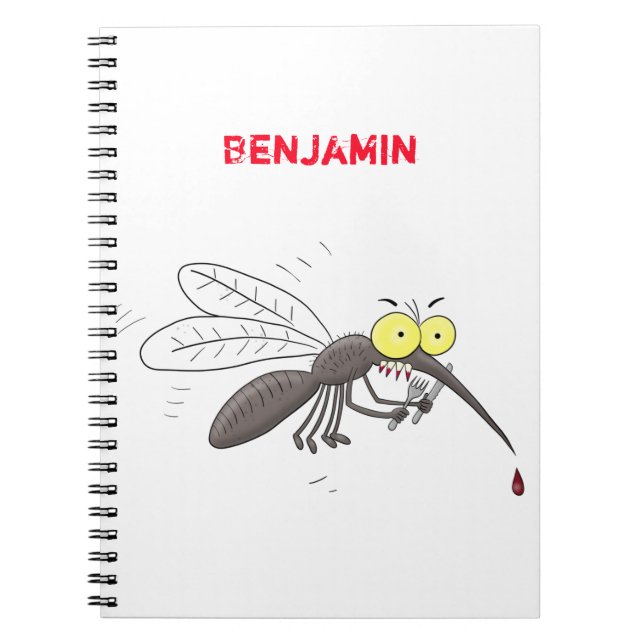 Carnet Drôle dessin d'insecte moustique (Devant)