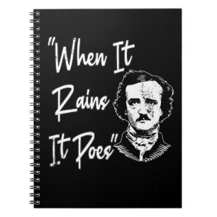 Carnet Drôle Edgar Allan Poe Citation Design Quand il ple