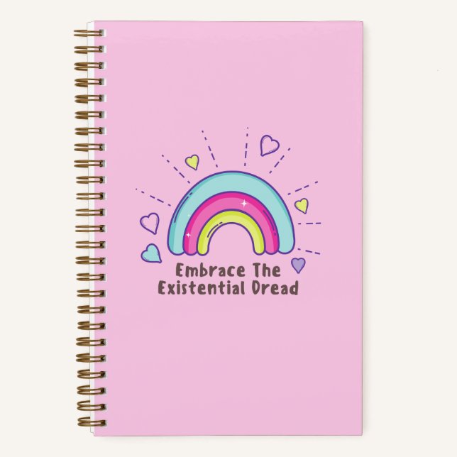 Carnet Drôle Embrassez la terreur existentielle (Recto)