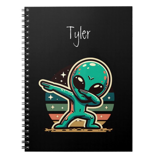 Carnet Drôle Extraterrestrial Alien Dabbing Personnalisé (Devant)