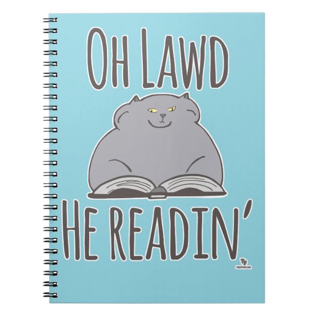 Carnet Drôle Fat Chat Il Lit Fun Dessin Feline (Devant)