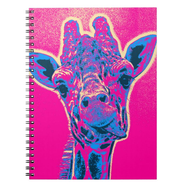 Carnet Drôle Giraffe Sticking out son langue (Devant)