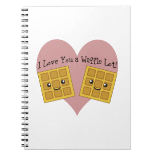 Carnet Drôle Je T'Aime Une gaufre Beaucoup mignonne gaufr