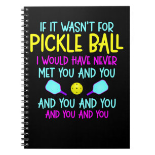 Carnet Drôle Joueur de Pickleball Team Quote