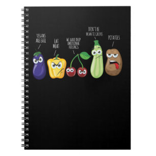 Carnet Drôle Légumes Humour Vegan Sarcastic Citation