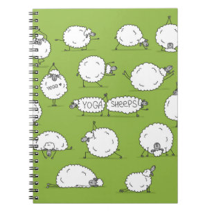 Carnet Drôle mouton faisant du yoga, croquis
