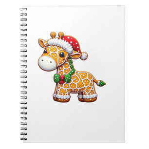 Carnet Drôle pain d'épice homme Giraffe Noël femmes homme
