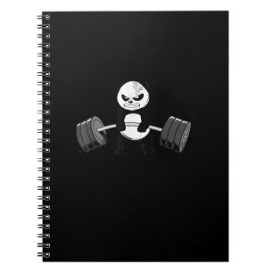 Carnet Drôle Panda Entraînement Kitten Gym Deadlift Puiss