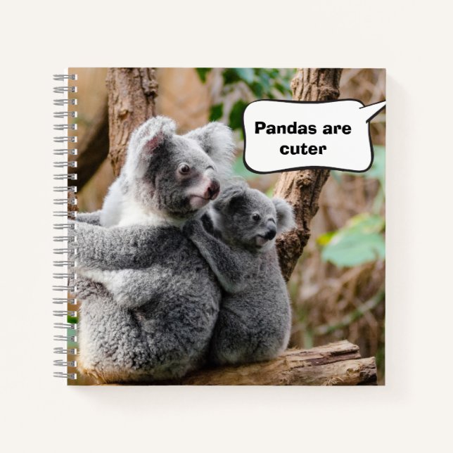 Carnet Drôle Pandas ou Koalas - Qui sont plus mignons ? (Devant)