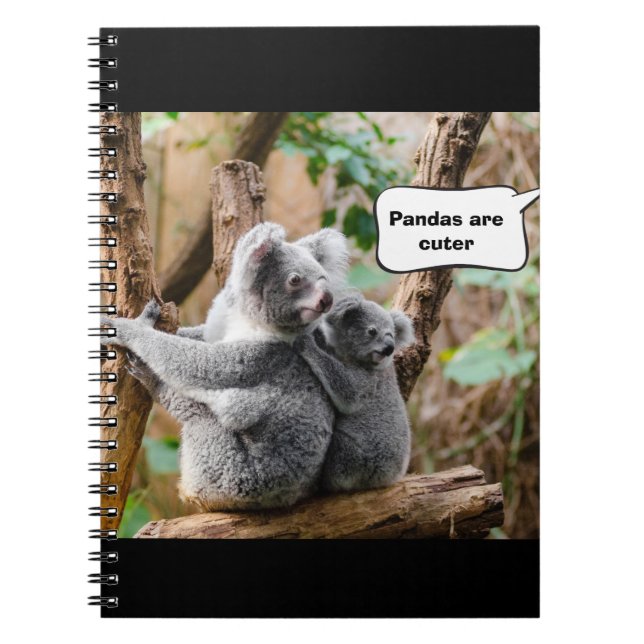 Carnet Drôle Pandas ou Koalas - Qui sont plus mignons ? (Devant)