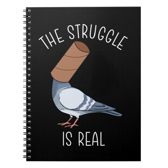 Carnet Drôle Pigeon Reproduction Cadeau La Lutte Est Rea (Devant)