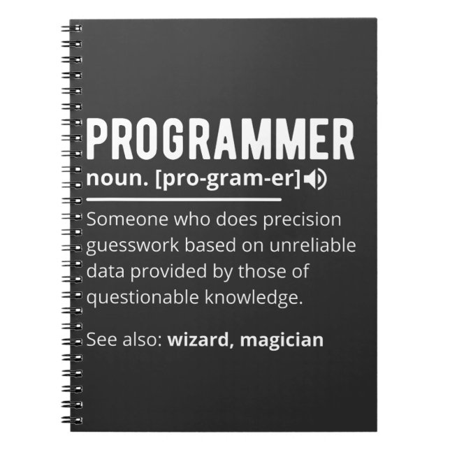 Carnet Drôle Programmer Code Développeur Définition (Devant)