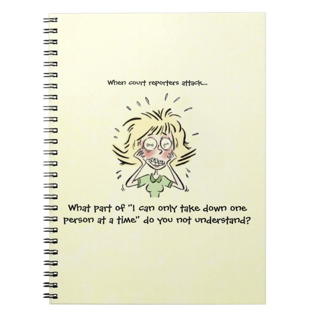 Carnet Drôle quand attaque de sténographes judiciaires (Devant)