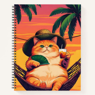 Carnet Drôle Rétro Vacances de chats d'été