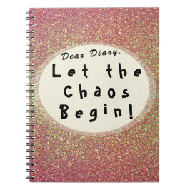 Carnet Drôle Rose Or mignon Moderne Typographie Humour