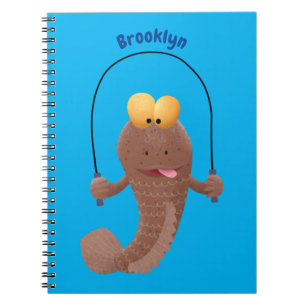 Carnet Drôle sauter boudskipper poisson dessin animé
