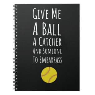 Carnet Drôle Softball Pitcher Cadeaux Girl Sports Équipe 