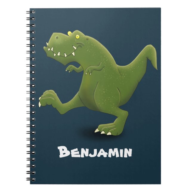 Carnet Drôle T rex dinosaure dessin animé humour (Devant)