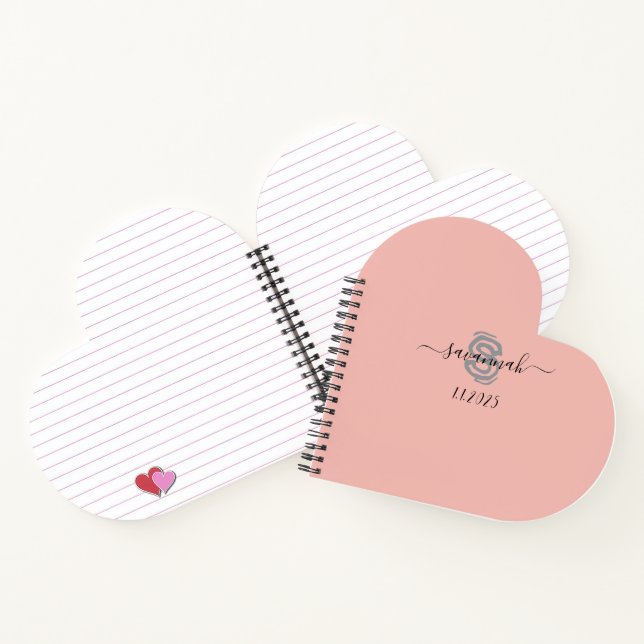 Carnet du carnet de notes monogramme couleur solid (Intérieur)