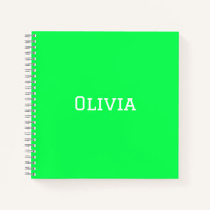 Carnet du collège   Neon Green   Personnalisé