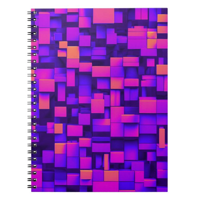 Carnet du concepteur avec Abstrait violet et orang (Devant)