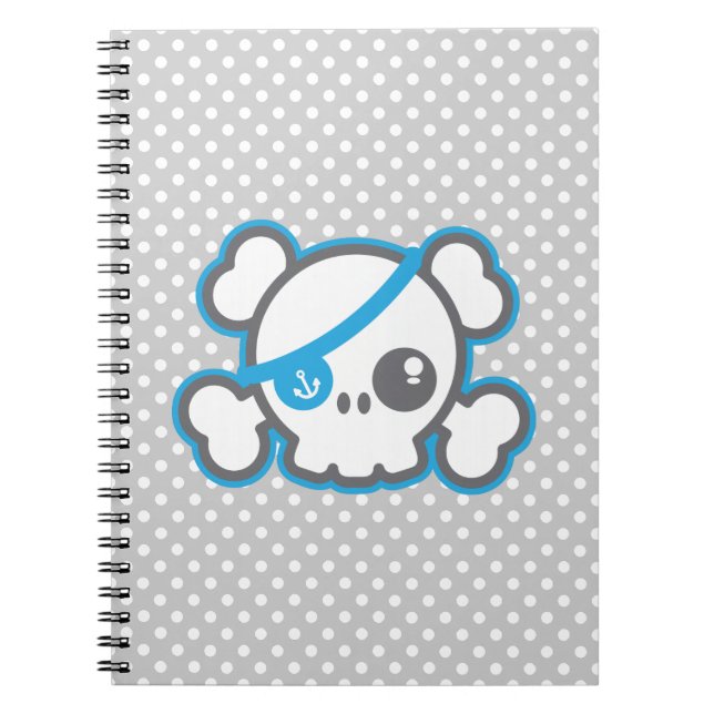 Carnet du crâne de Kawaii Pirate (Devant)
