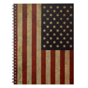 Carnet du drapeau américain vintage Grunge