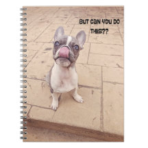 Carnet du journal de chiot Bulldog français mignon