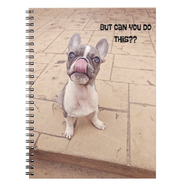 Carnet du journal de chiot Bulldog français mignon (Devant)