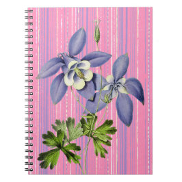 Carnet du journal de fleurs de colonnes de style v