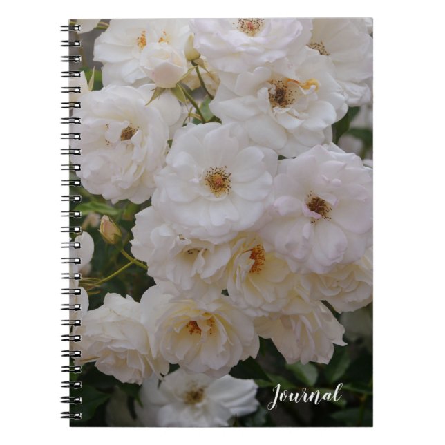 Carnet du Journal Floral des Roses Blanches (Devant)