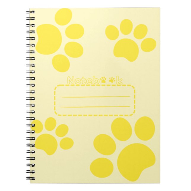Carnet du journal jaune des pages de chats (Devant)