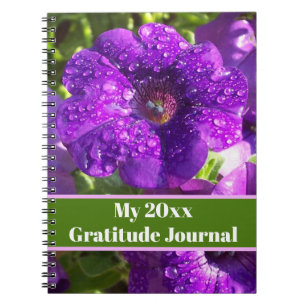Carnet du journal personnalisé Purple Petunias